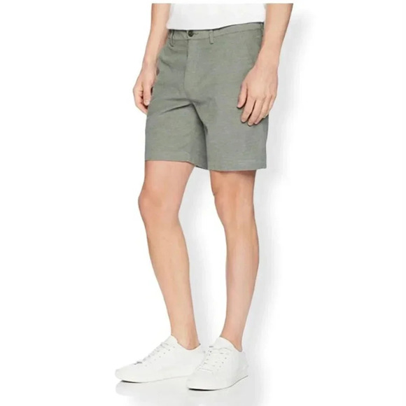 GoodthReads Olive Green Stretch Flat Front Size 30 Men's Short - Picture 3 of 12